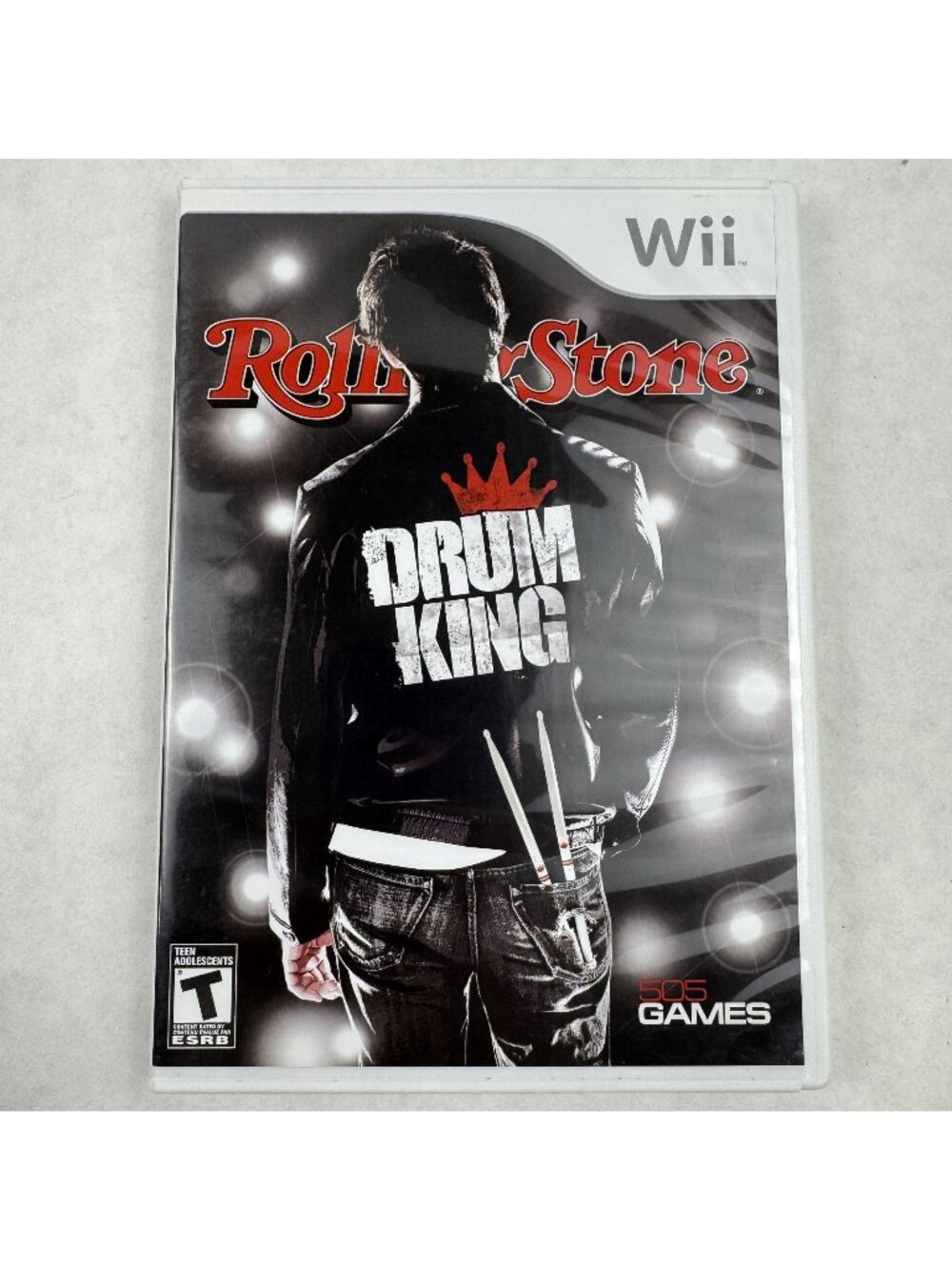 Rolling Stone Drum King Nintendo Wii Game Complete Manual Case T-Teen Air Drum